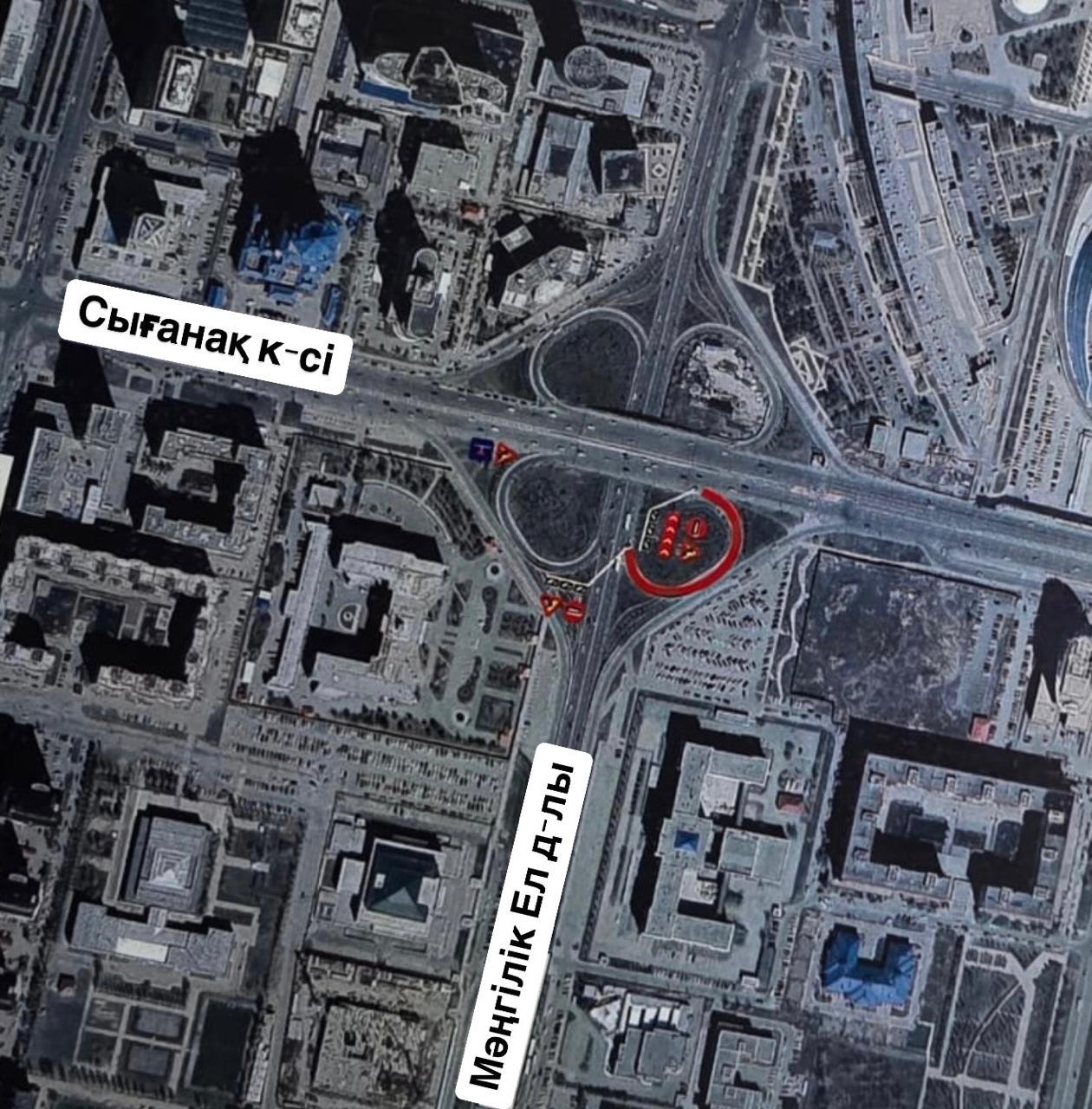 Астанада Мәңгілік Ел даңғылы мен Сығанақ көшесінің қиылысында жөндеу жүргізіледі