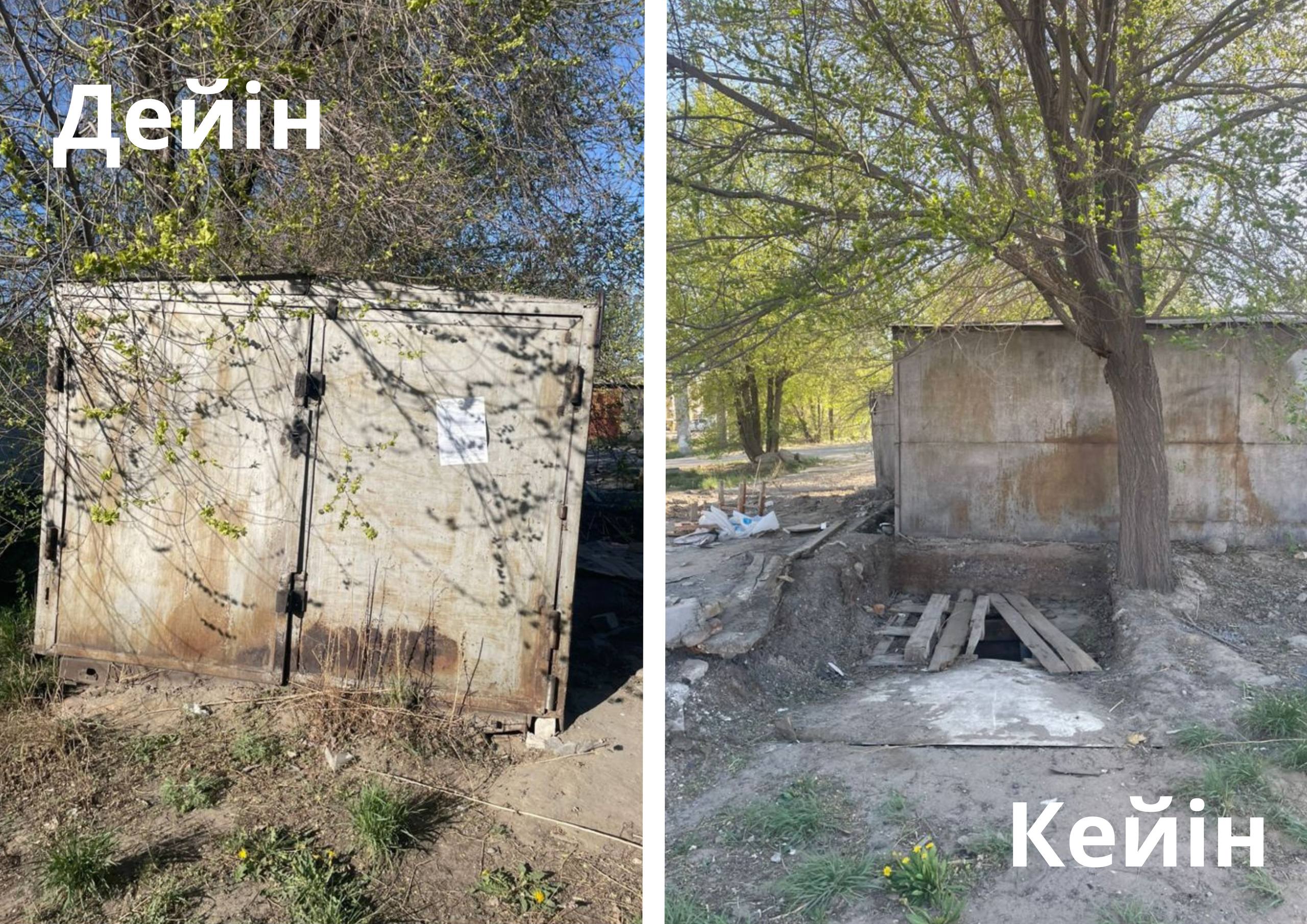 В городе Семей демонтируются незаконно установленные металлические гаражи