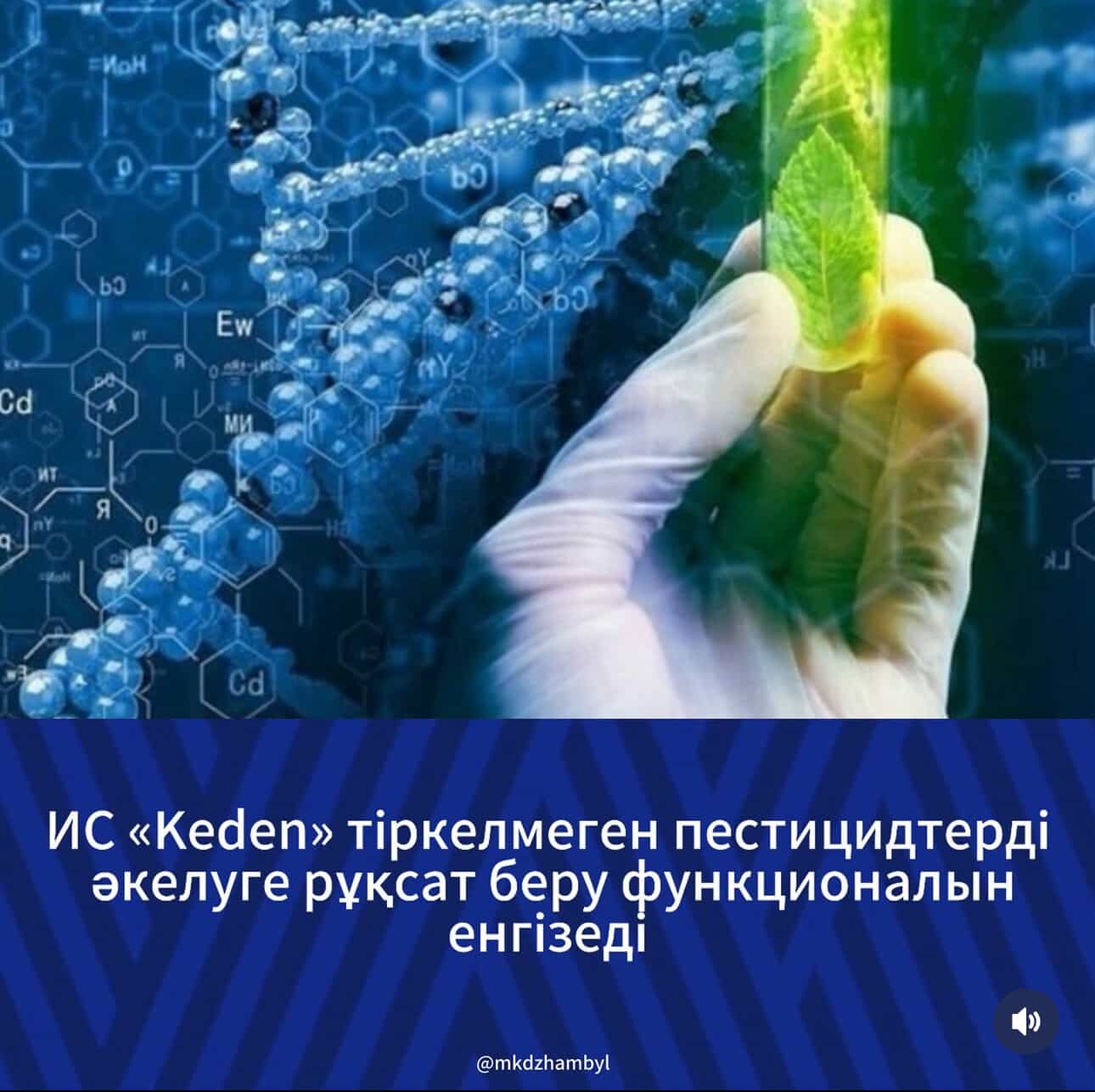 🔰ИС «Keden» тіркелмеген пестицидтерді әкелуге рұқсат беру функционалын енгізеді