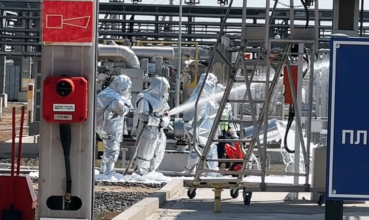 Мұнай төгілуі мен өртті жою бойынша оқу-жаттығу сәтті өтті