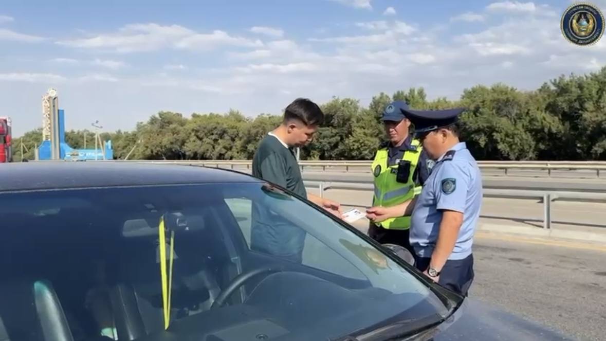 Түркістан облысында полиция тасжолдарда профилактикалық шаралар жүргізді