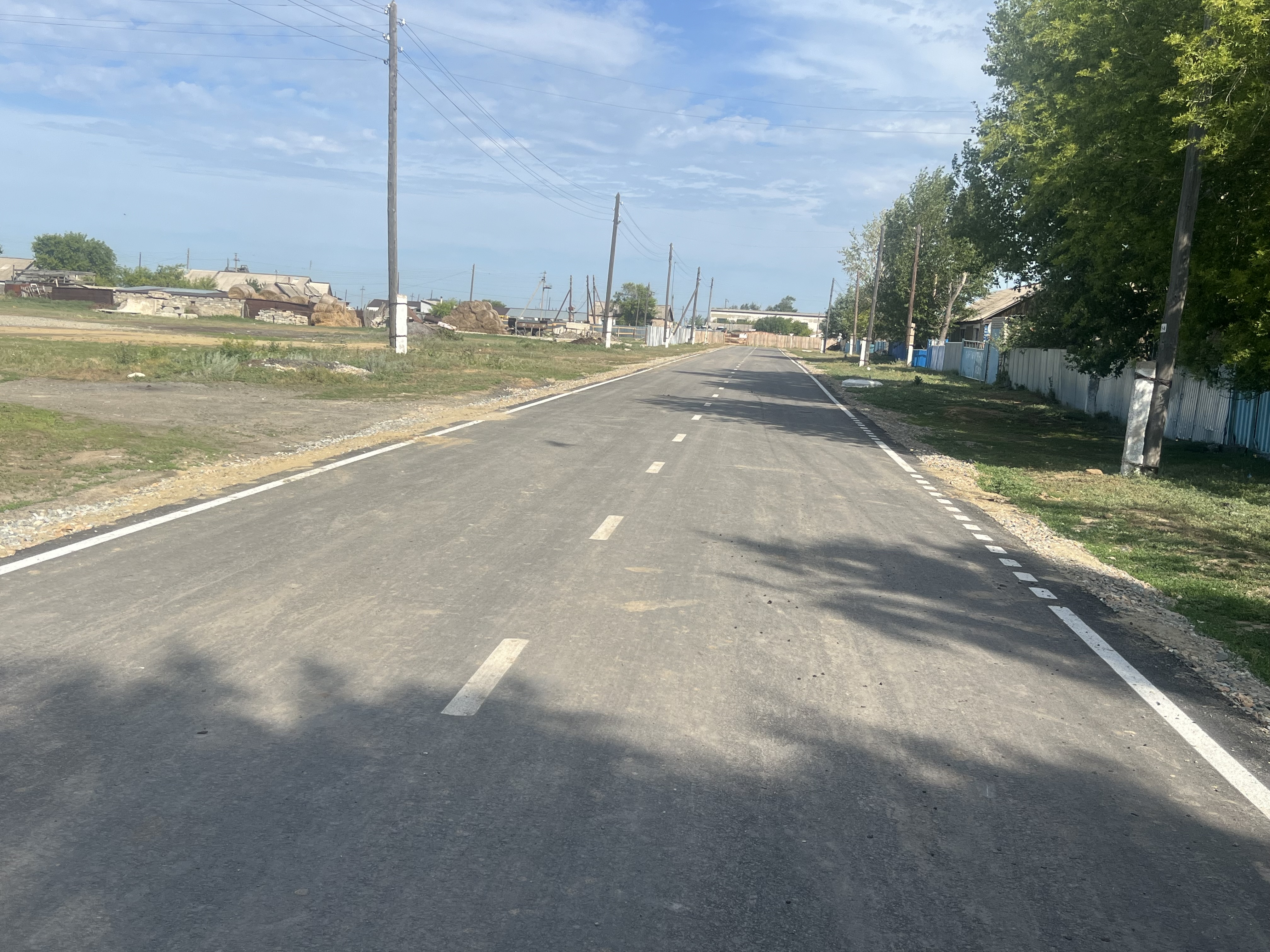 В селе Айсары завершен средний ремонт улицы Бірлік
