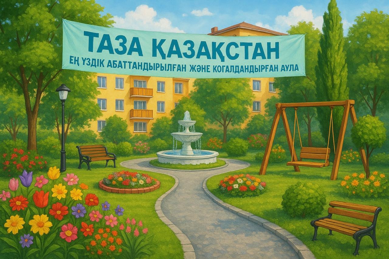 ҚОСШЫ ҚАЛАСЫ КҮНІНЕ АРНАЛҒАН БАЙҚАУ!  «Ең үздік абаттандырылған және көгалдандырылған аула»