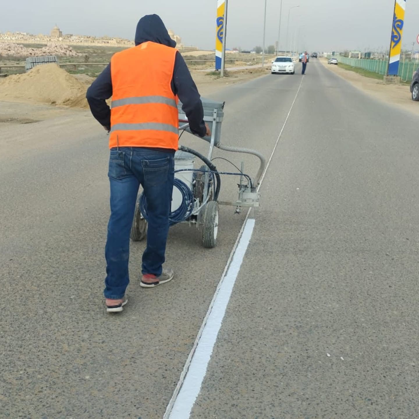 Жол жолақтарын сызу