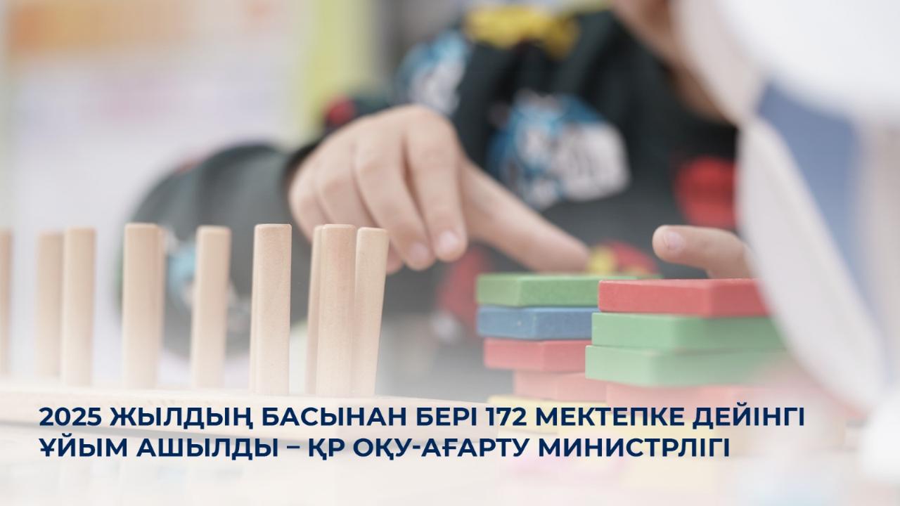 2025 жылдың басынан бері 172 мектепке дейінгі ұйым ашылды – ҚР Оқу-ағарту министрлігі