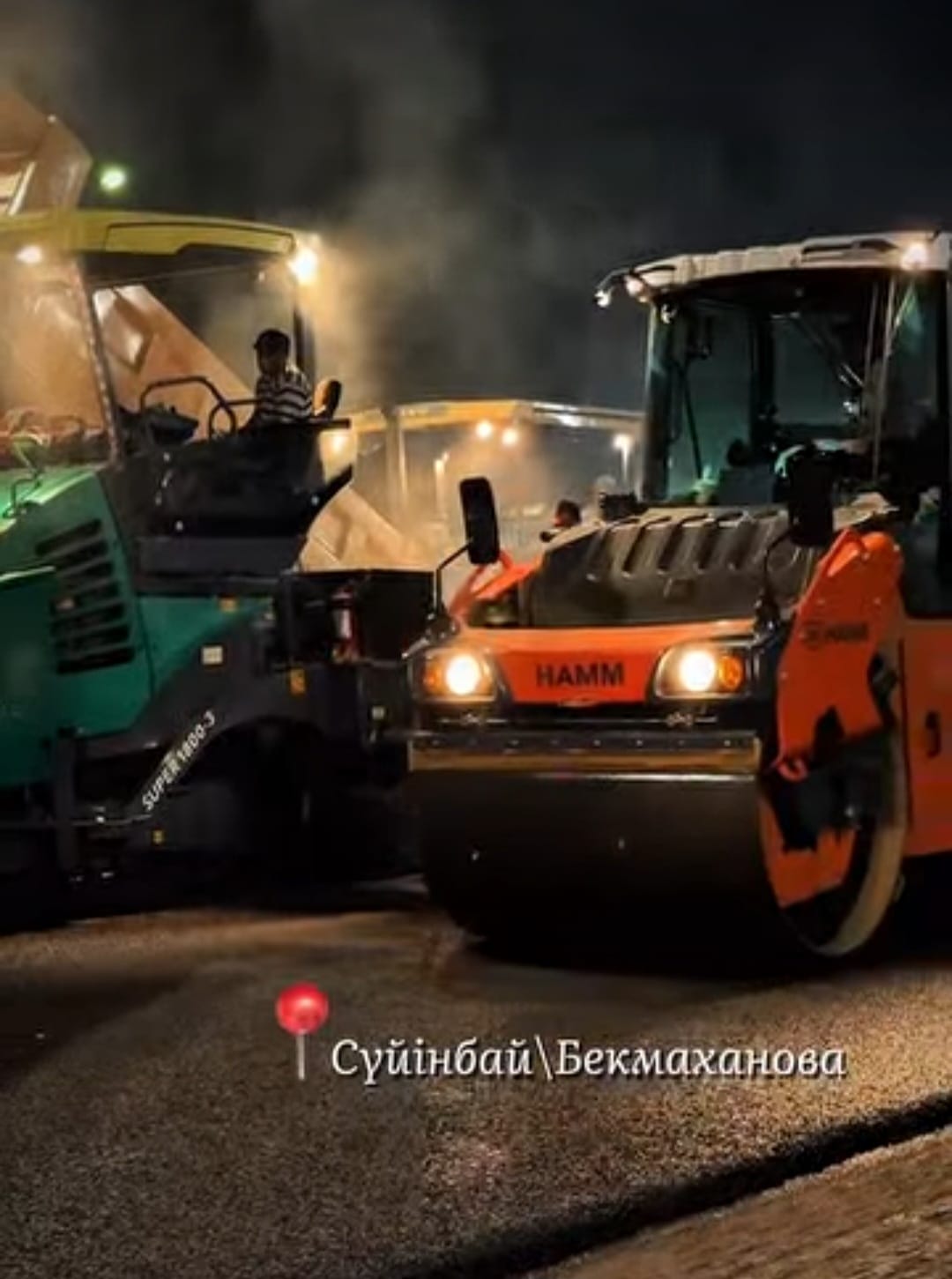 Бекмаханов көшесінде орташа жөндеу жұмыстары жалғасуда.