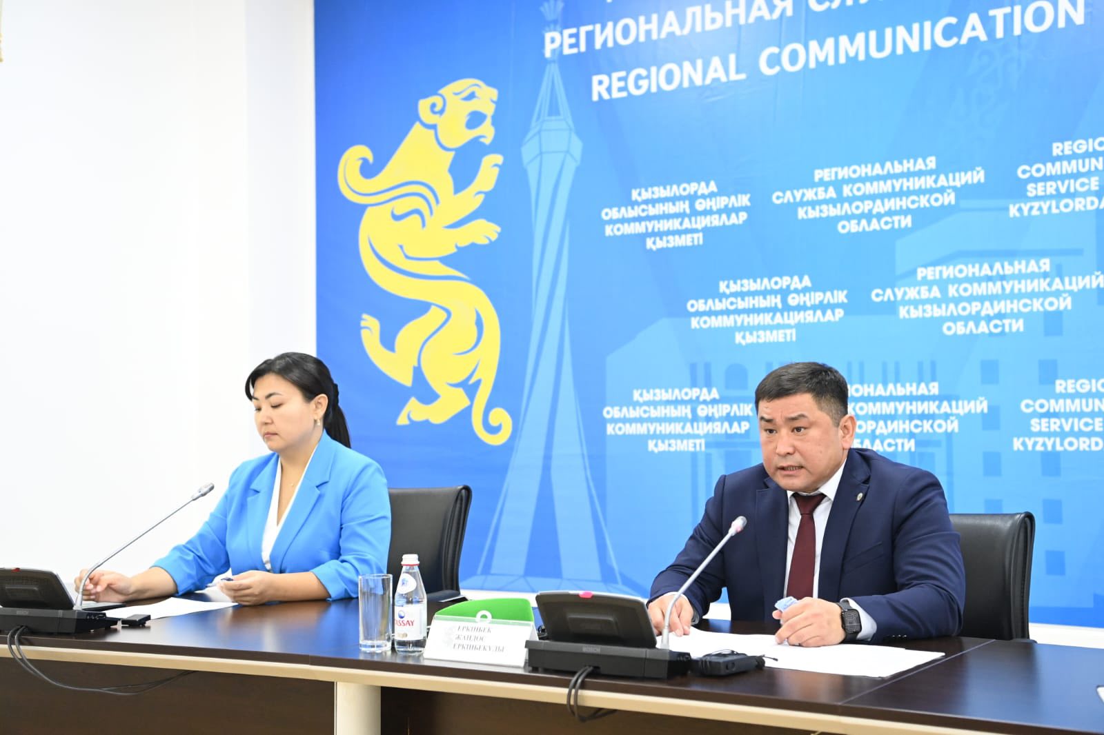 Қармақшы ауданының әкімі Жандос Еркінбек бақ өкілдеріне брифинг берді