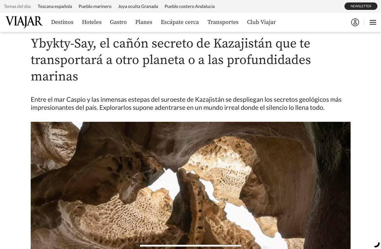 Маңғыстаудың туристік орындары Испанияның танымал журналында жарық көрді