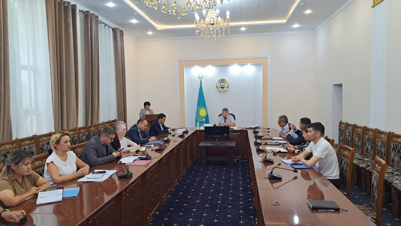 2025 жылғы 29 шілдеде аудан әкімдігінің үлкен залында аудан әкімінің міндетін атқарушы Әділбеков Е.Е. төрағалығымен жұмыс кеңесі өтті.