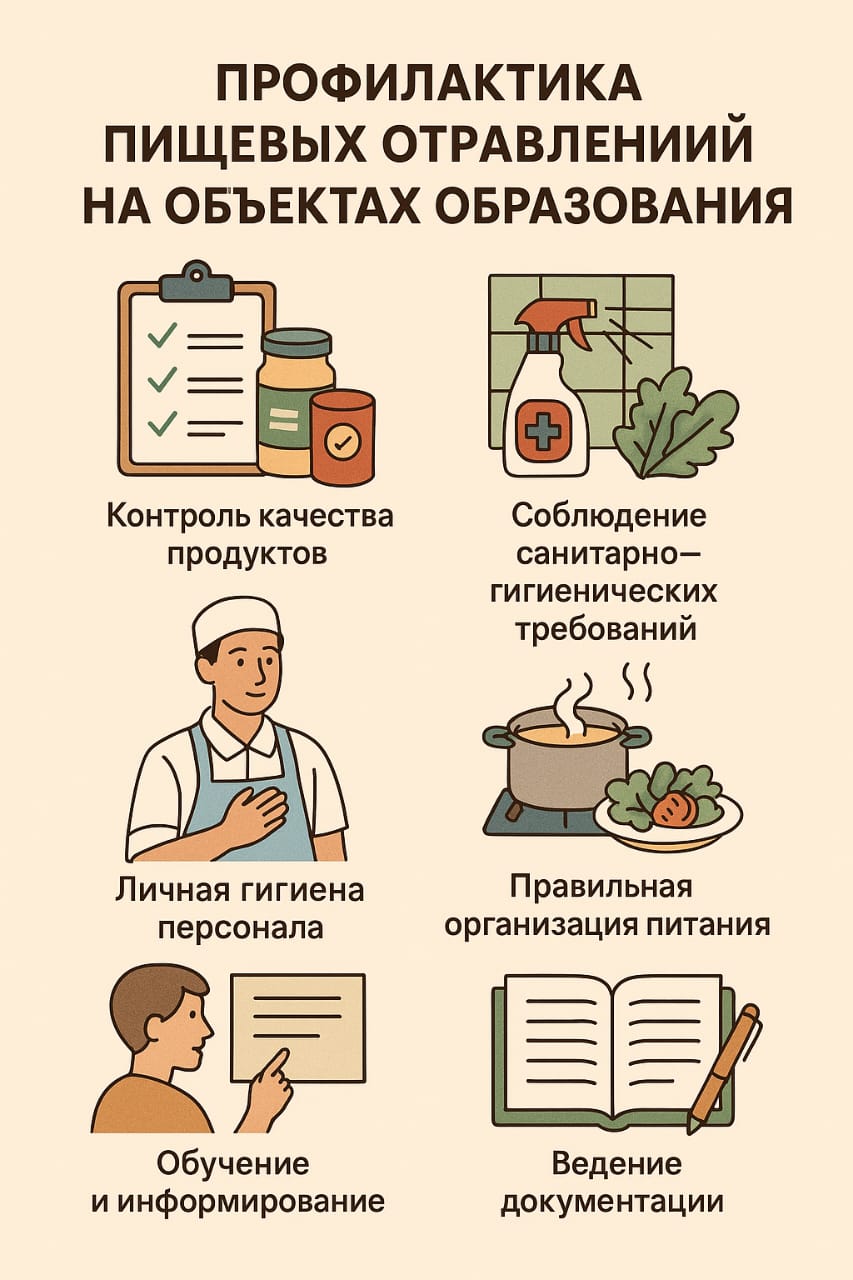 Профилактика пищевых отравлений на объектах образования
