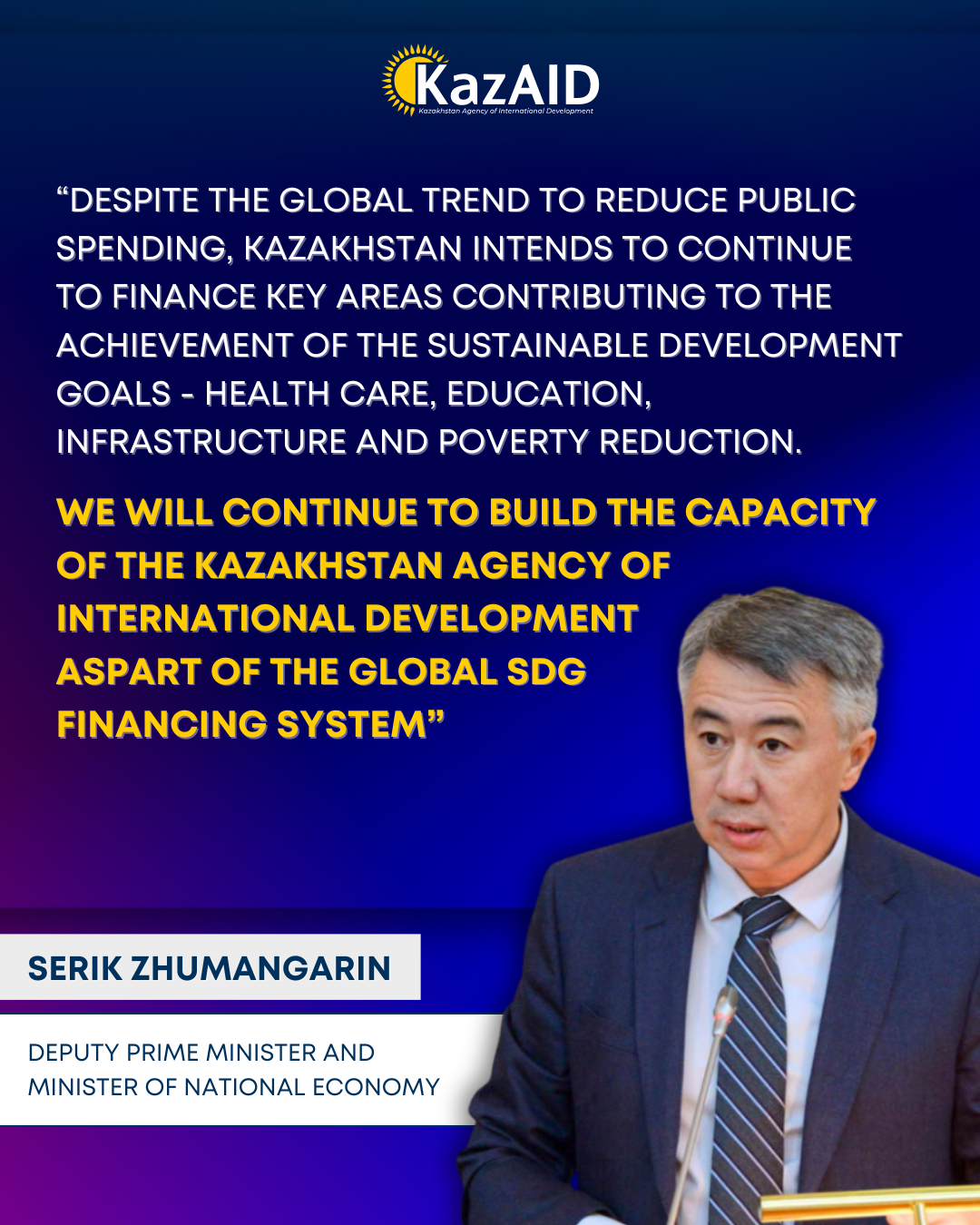 Kazakhstan Strengthens KazAID’s Role in Supporting the Sustainable Development Goals
