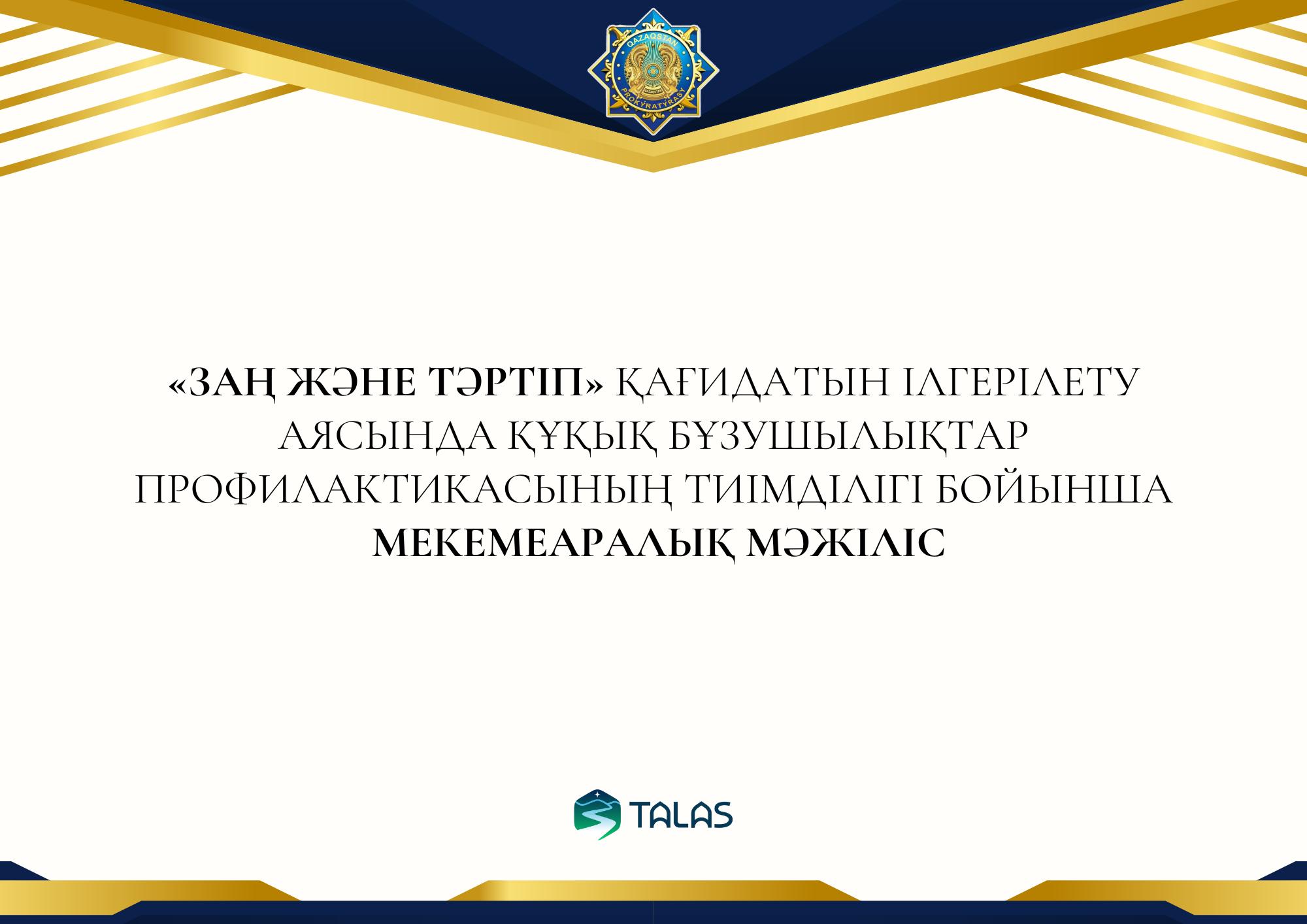 Конституция, заң мен тәртіп принципін қамтамасыз ету – тұрақты қоғамның негізі