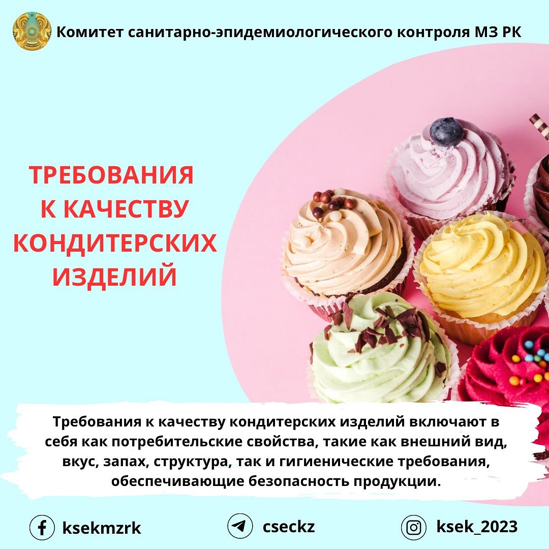 📌Требования к качеству кондитерских изделий