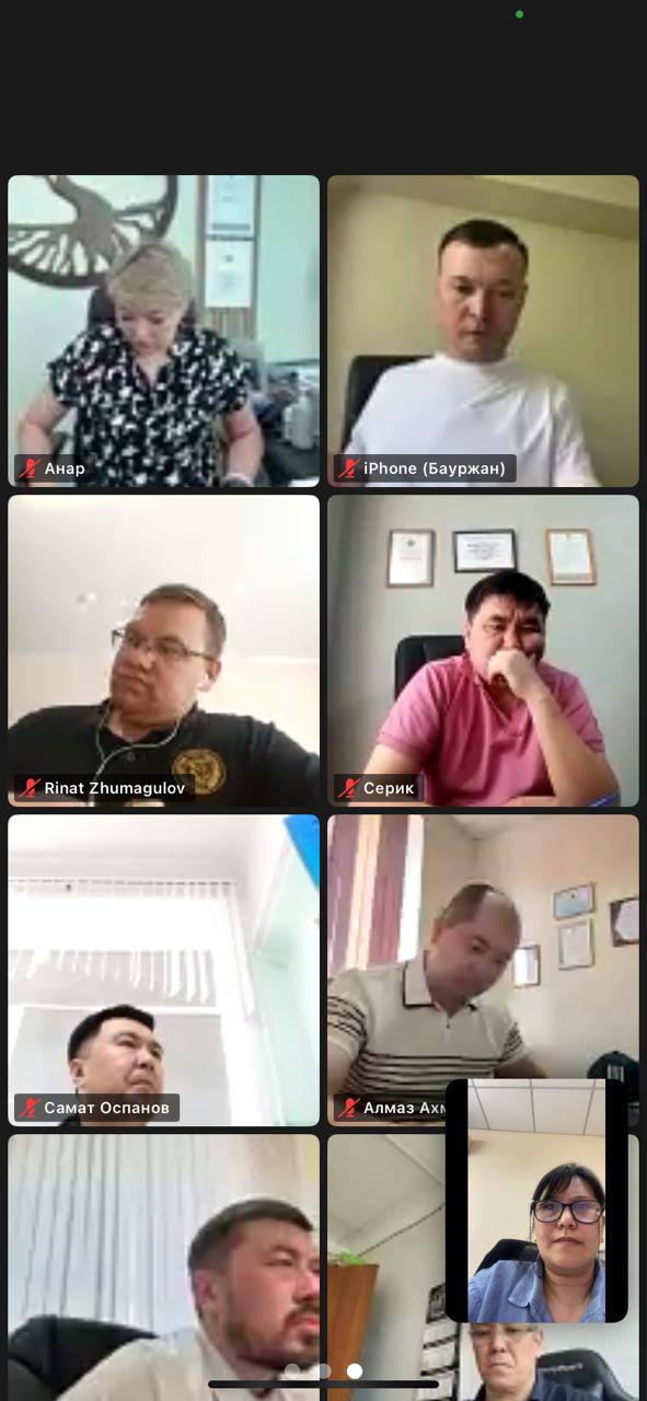 On August 7, 2025, the Department for Regulation and Control over the Activities of Bailiffs of the Department of Justice of the North Kazakhstan Region held a Zoom conference with the participation of representatives of the Regional Chamber of Private Bailiffs of the North Kazakhstan Region, private and state bailiffs.