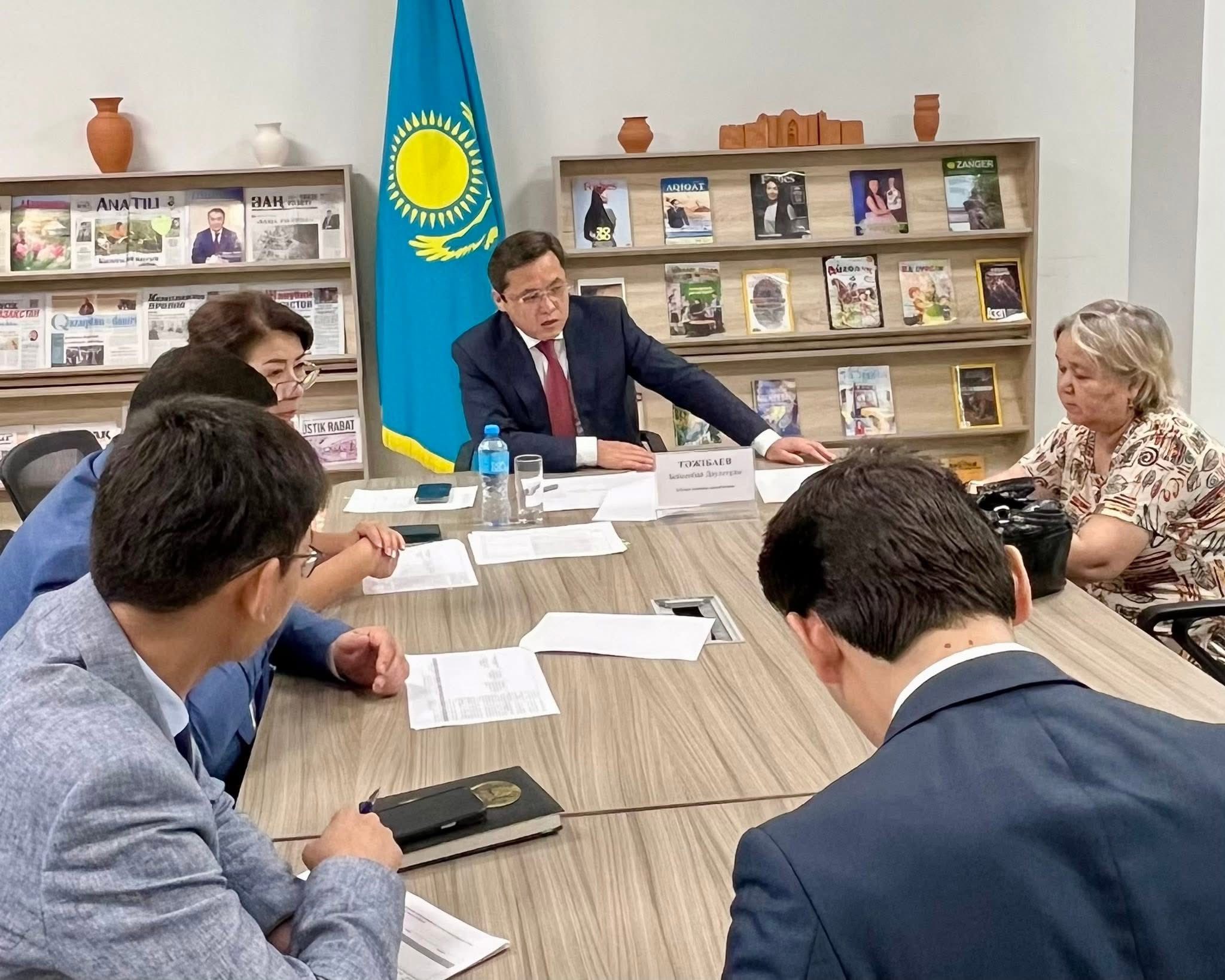 ТҮРКІСТАН: ТҰРҒЫНДАР ҮШІН ЖЕКЕ ҚАБЫЛДАУ ӨТКІЗІЛДІ