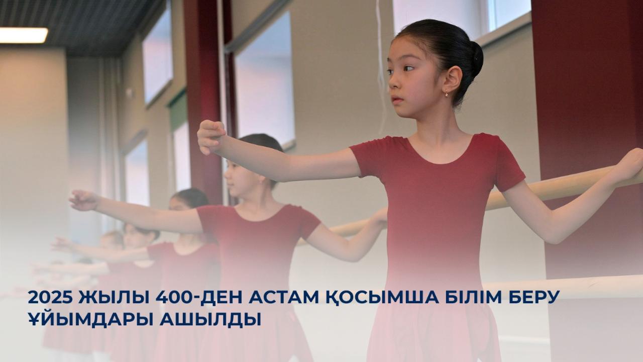 2025 жылы 400-ден астам қосымша білім беру ұйымы ашылды