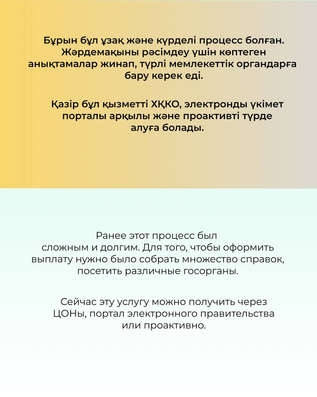 🧬Жүктілік және босану бойынша жәрдемақыны рәсімдеу әрбір болашақ ана үшін маңызды кезең. Бүгін "Трансформация" айдарында цифрландырудың арқасында бұл жәрдемақыны рәсімдеу процесі қаншалықты оңтайландырылғаны туралы айтамыз.