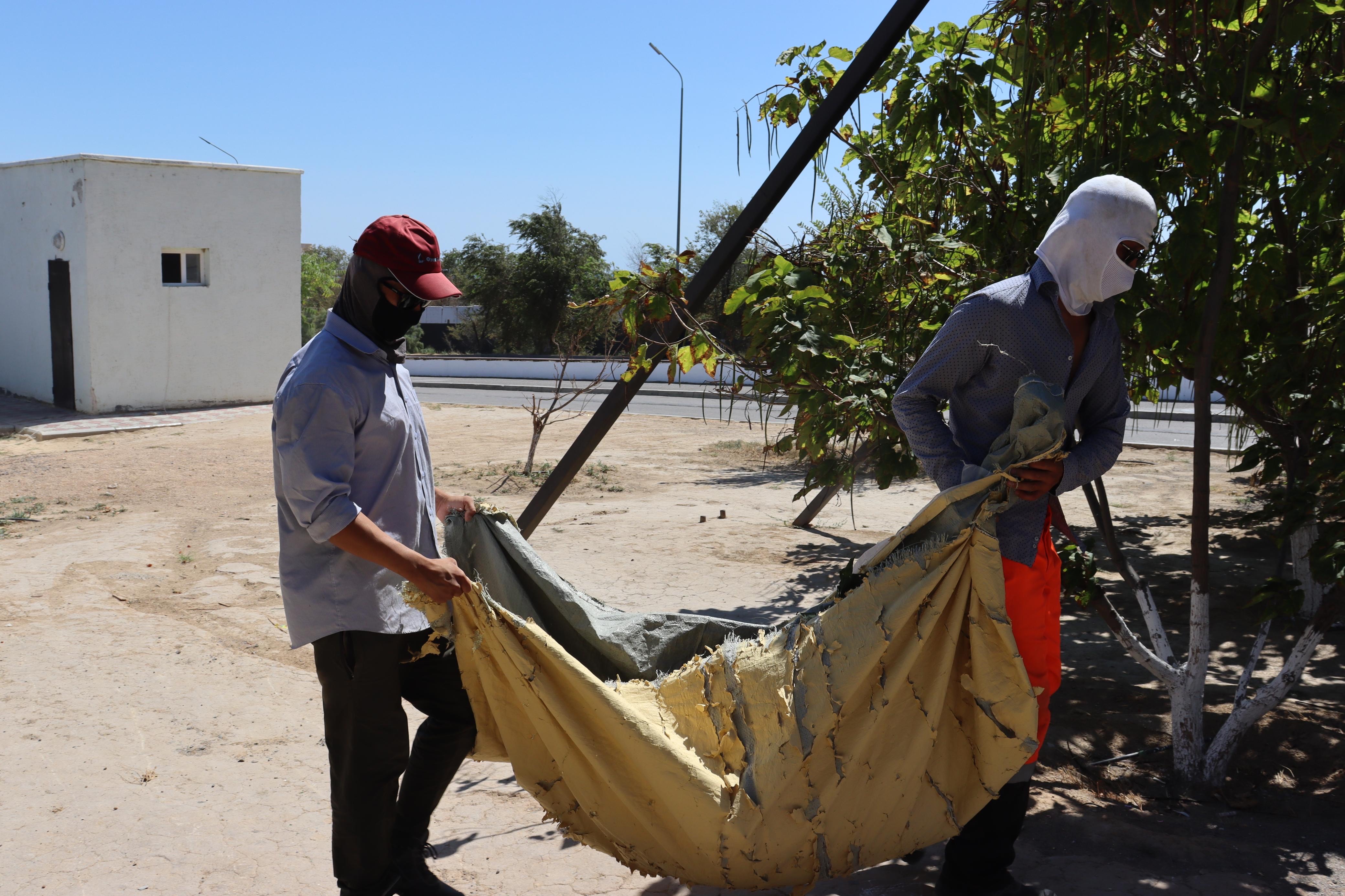 Ақтауда «Ақбота» саябағында санитарлық тазалық жұмыстары күшейтілді