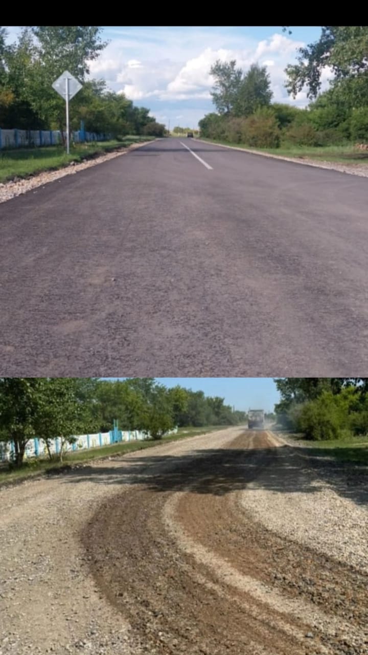 Новоалексеев ауылында ауылішілік жолдарды жөндеу жұмыстары аяқталды.