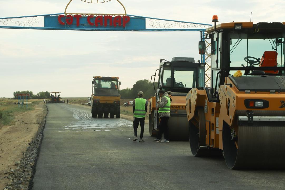 Көкпекті ауданында жол құрылысы жүріп жатыр