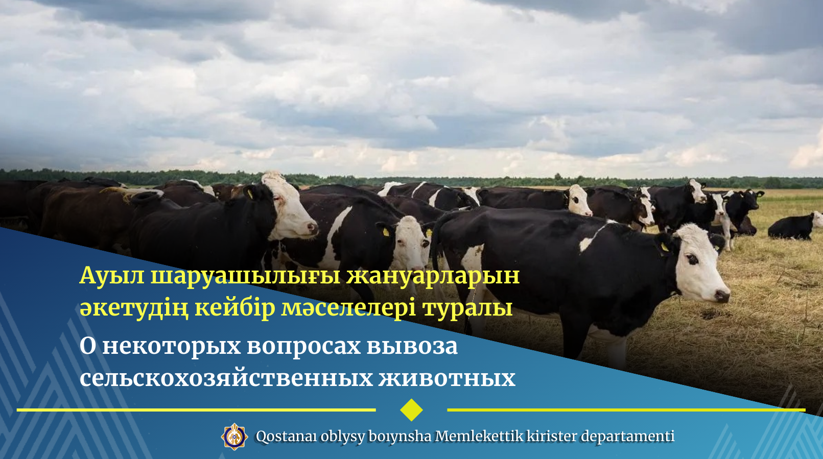 Ауыл шаруашылығы жануарларын әкетудің кейбір мәселелері туралы