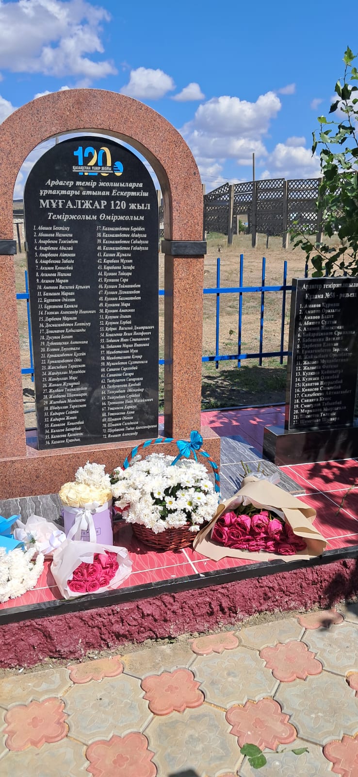 В честь 120-летия села мугалжар в парке «Парк железнодорожников» был установлен памятник, спонсируемый потомками погибших ветеранов-железнодорожников.