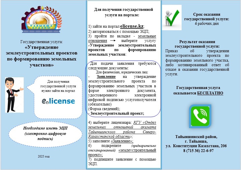 Утверждение землеустроительных проектов по формированию земельных участков