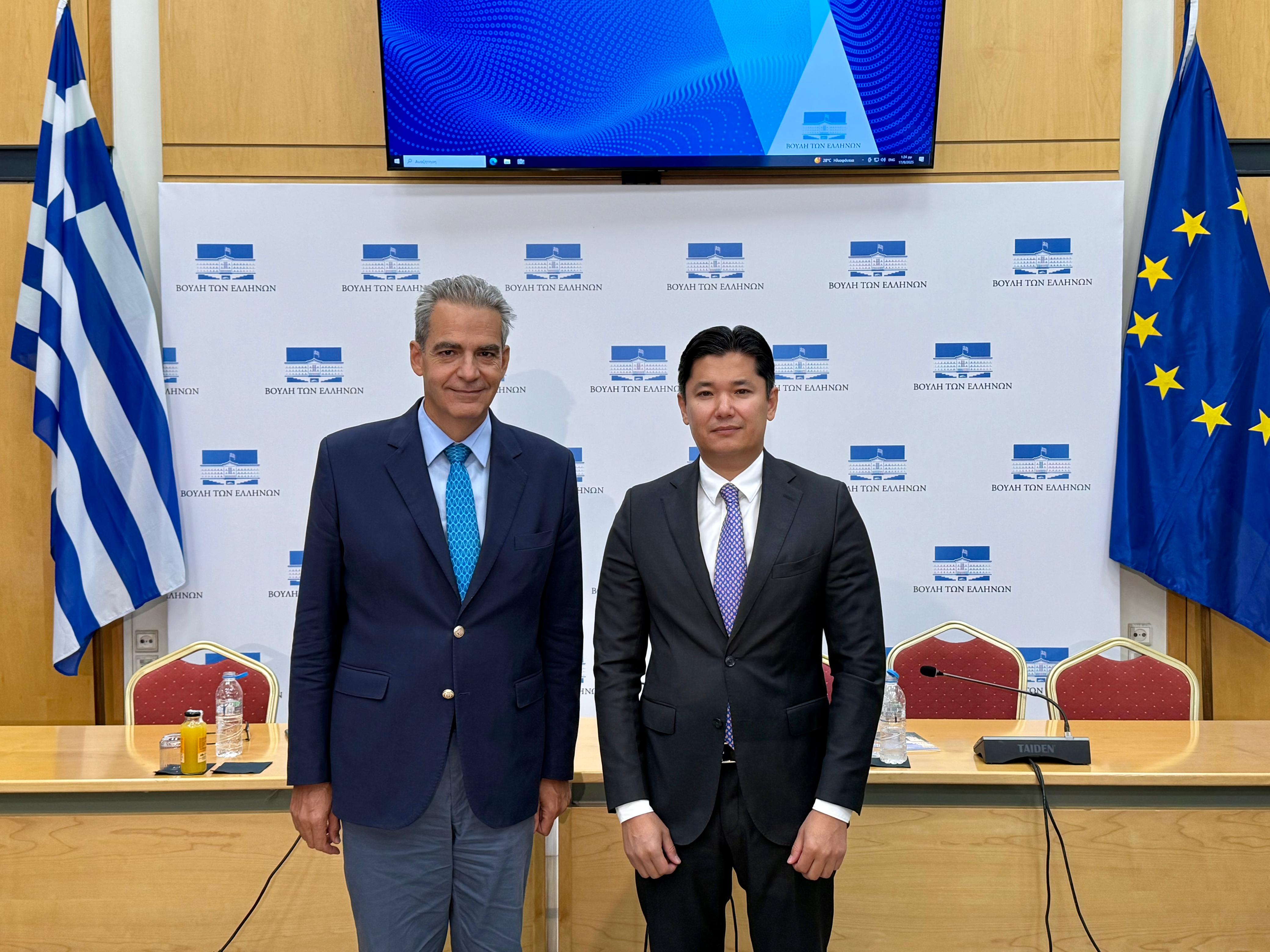 Strengthening Interparliamentary Dialogue Between Kazakhstan and Greece Discussed in Athens