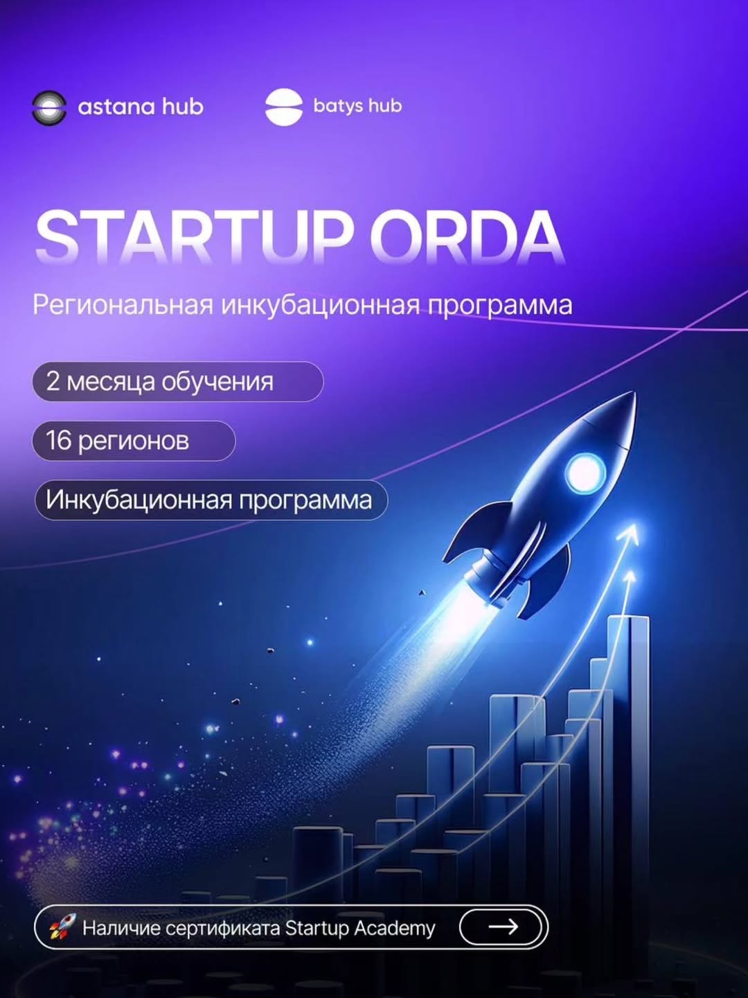 Startup Orda: Өңірлік инкубациялық бағдарламаға өтінімдер қабылдау басталды
