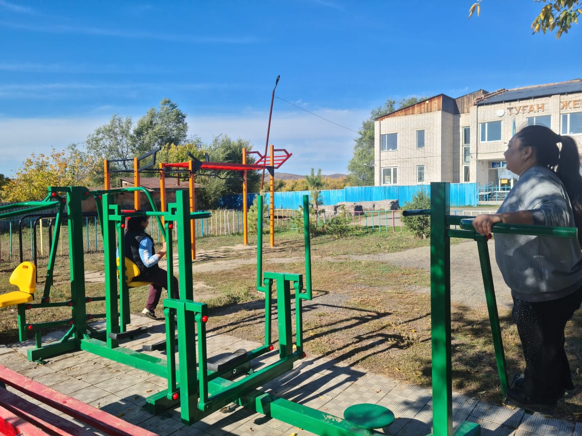В селе Мариногорка установлены спортивные тринажоры