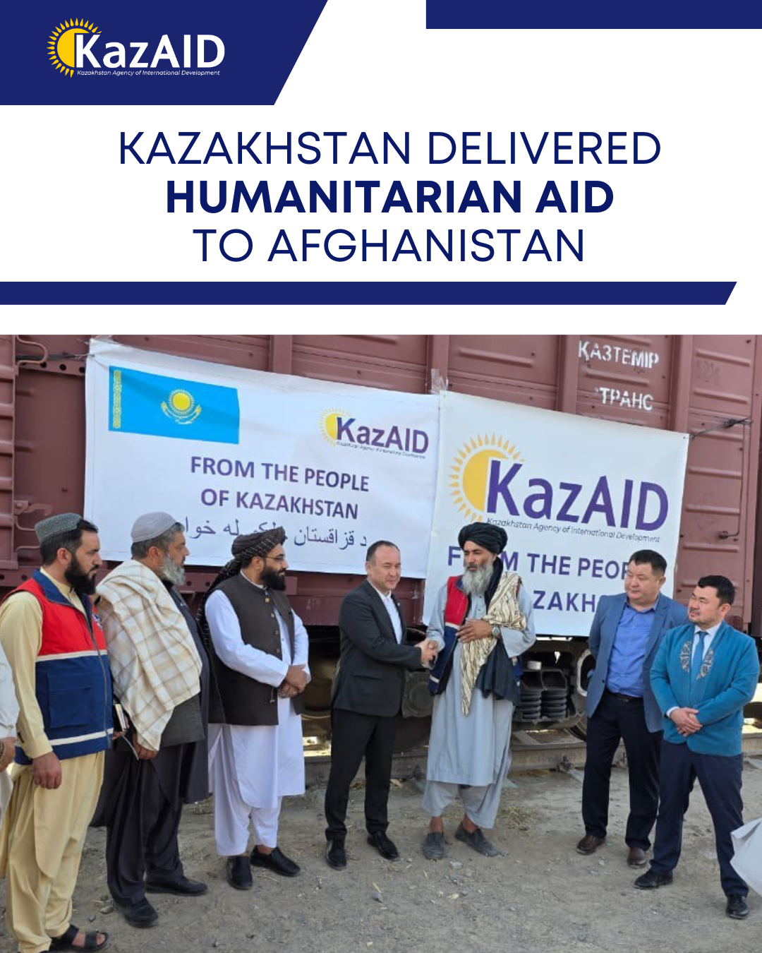 Kazakhstan delivered humanitarian aid to Afghanistan with the support of KazAID