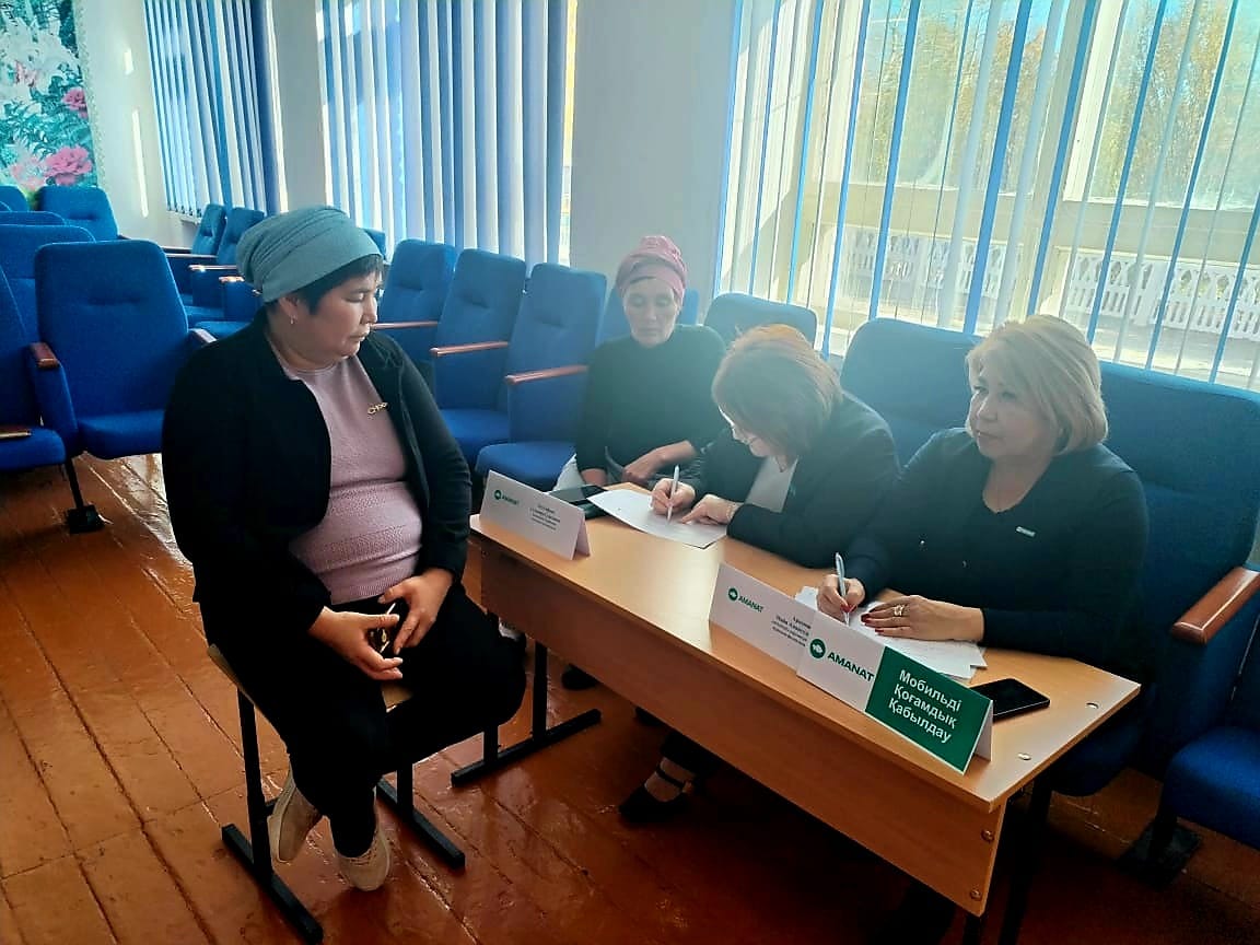 «AMANAT» партиясының Сандықтау аудандық филиалы Барақпай және Чашке ауылдарында мобильді көшпелі қабылдау ұйымдастырды.