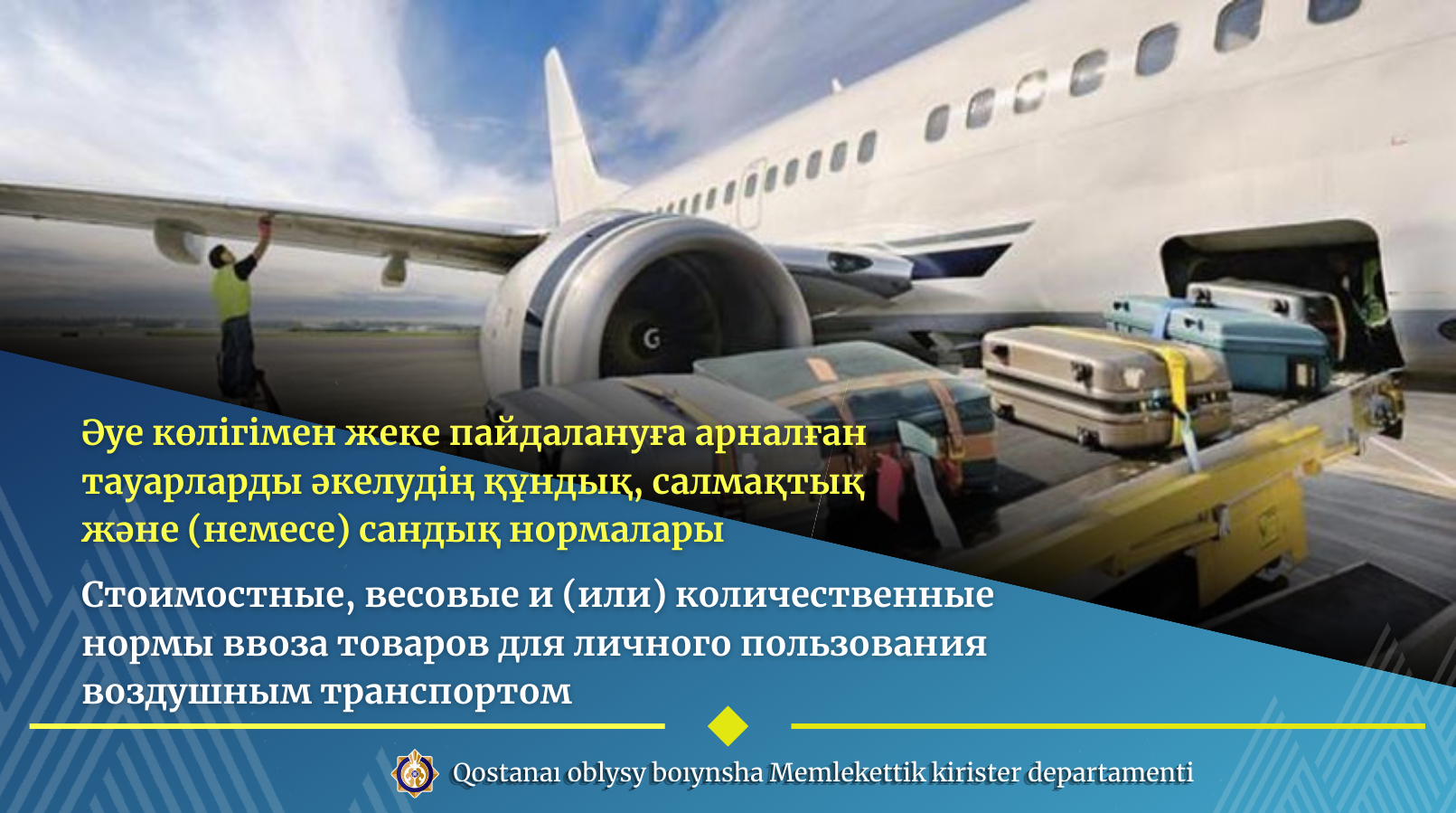 Әуе көлігімен жеке пайдалануға арналған тауарларды әкелудің құндық, салмақтық және (немесе) сандық нормалары