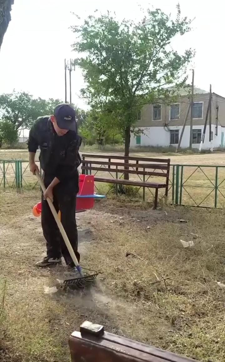 Таза Қазақстан» акциясы аясында балалар мен спорт алаңдары тазартылды.