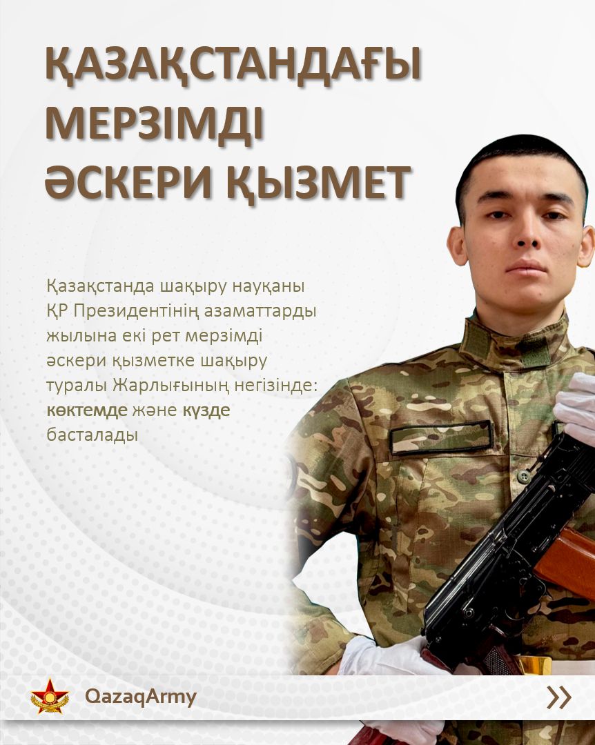 МІНДЕТТІ ӘСКЕРИ ҚЫЗМЕТКЕ ШАҚЫРУ ТУРАЛЫ