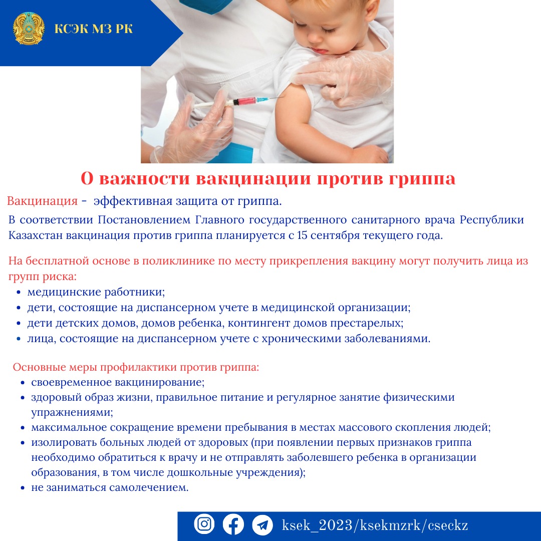 О важности вакцинации против гриппа