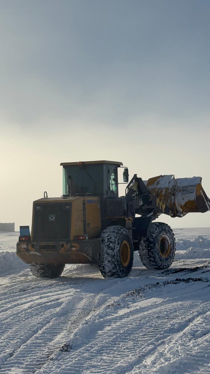 Үшқұдық ауылында қар тазалау жұмыстары жүргізілді