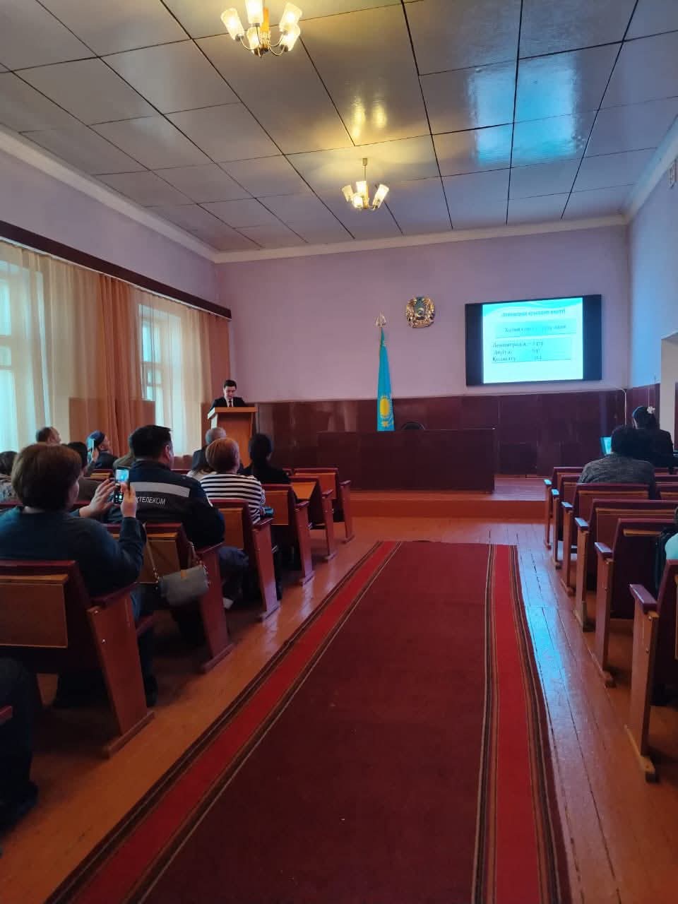 Ү.ж. 8 қаңтар күні Ленинград ауылының тұрғындарымен есептік кездесу өткіздім.