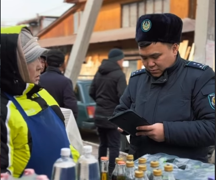 Алмалы ауданында бейберекет саудаға жол бермеу жұмыстары жалғасуда