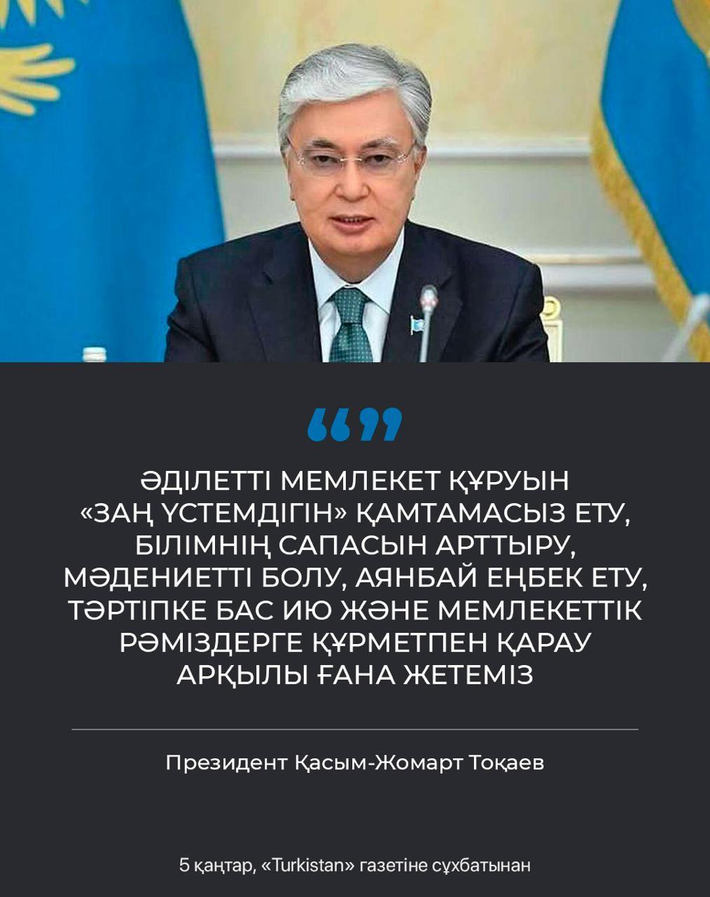 "Заң үстемдігі – әділетті мемлекеттің берік іргетасы".
