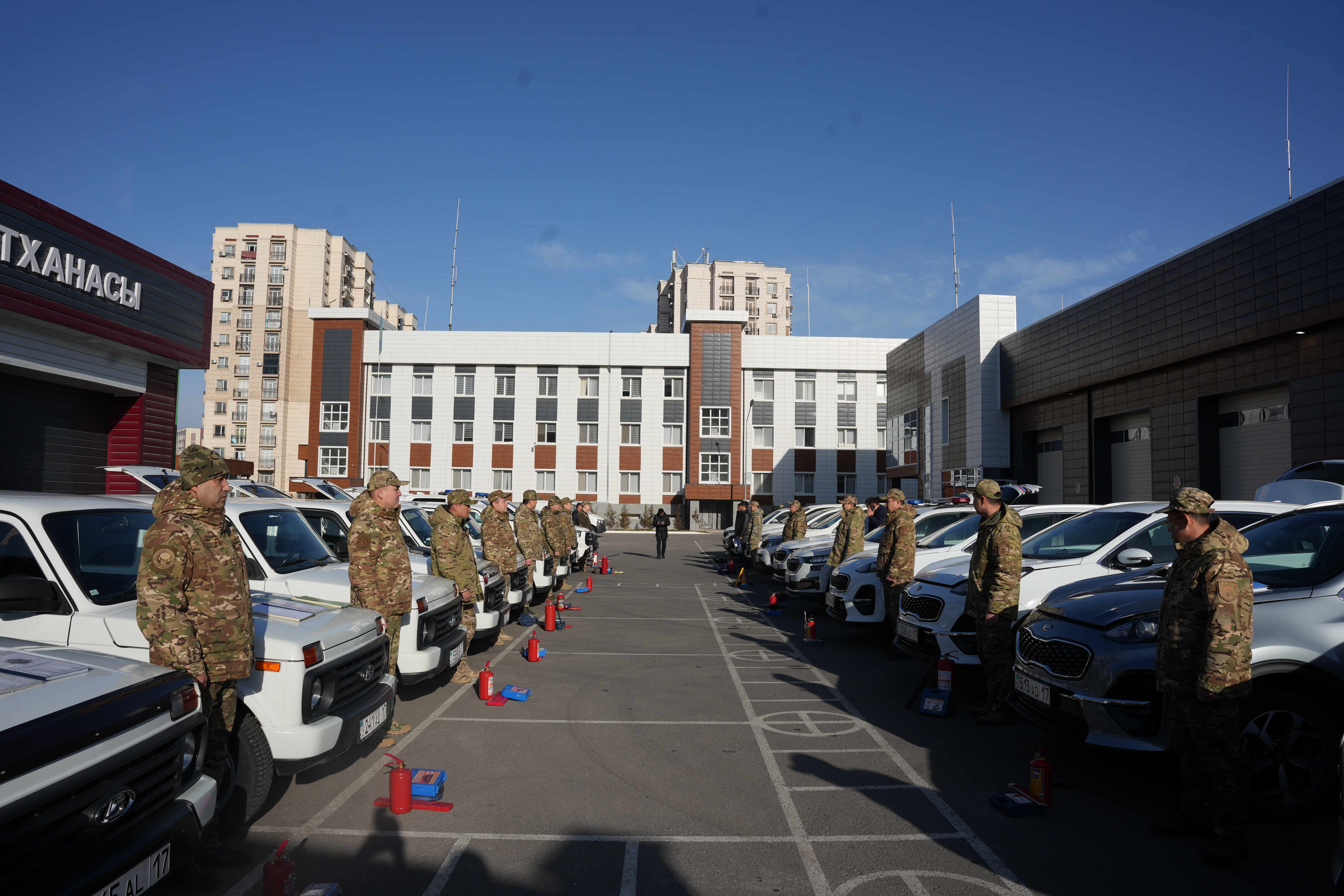 В ДЧС города Шымкента проведена плановая проверка служебного автотранспорта