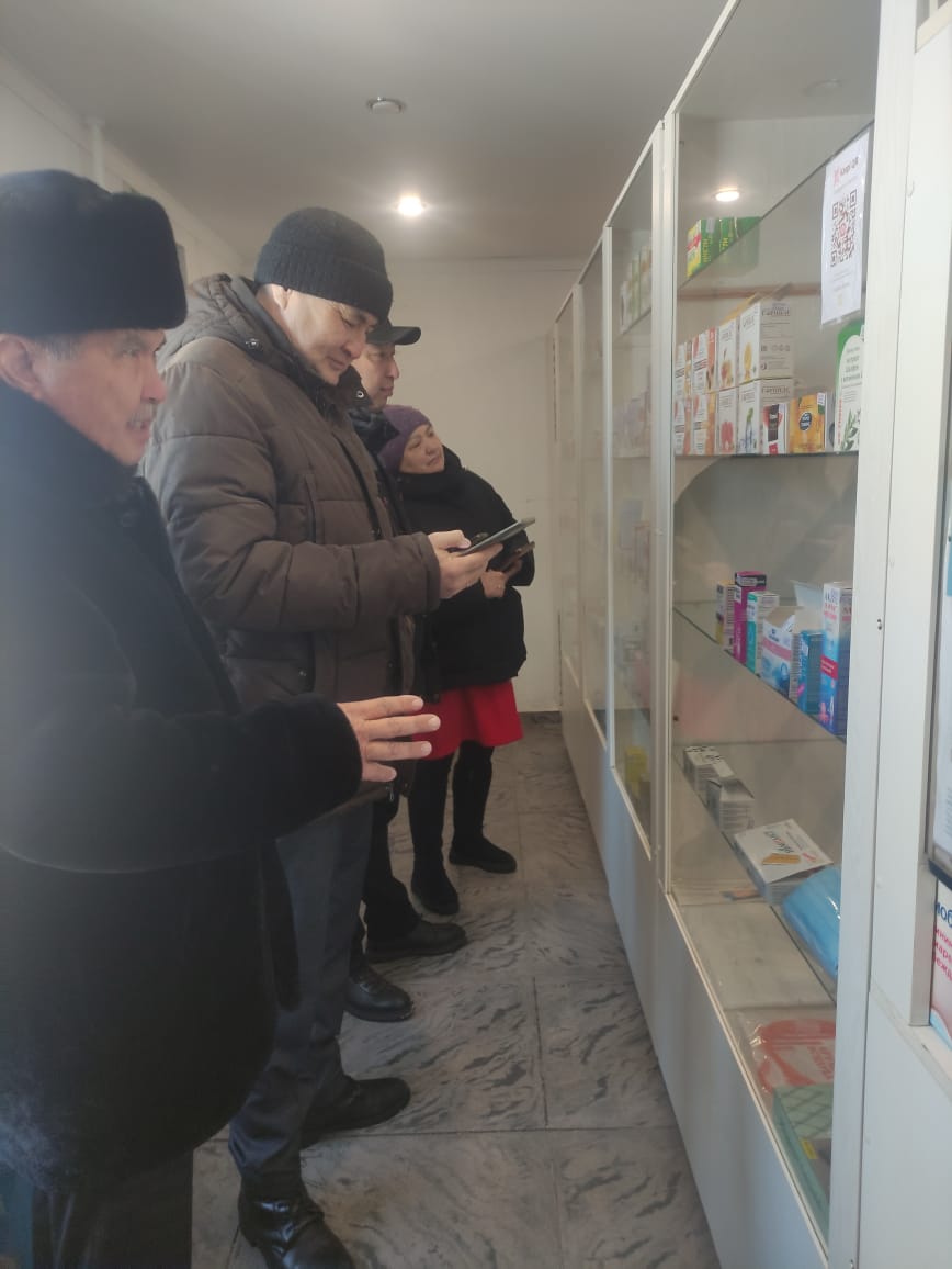 Члены Общественного совета района Аққулы &nbsp;провели мониторинг в аптеках