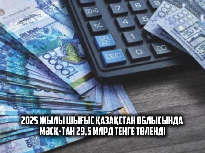 2025 жылы Шығыс-Қазақстан облысы бойынша  МӘСҚ-дан 29,5 млрд.теңге төленді