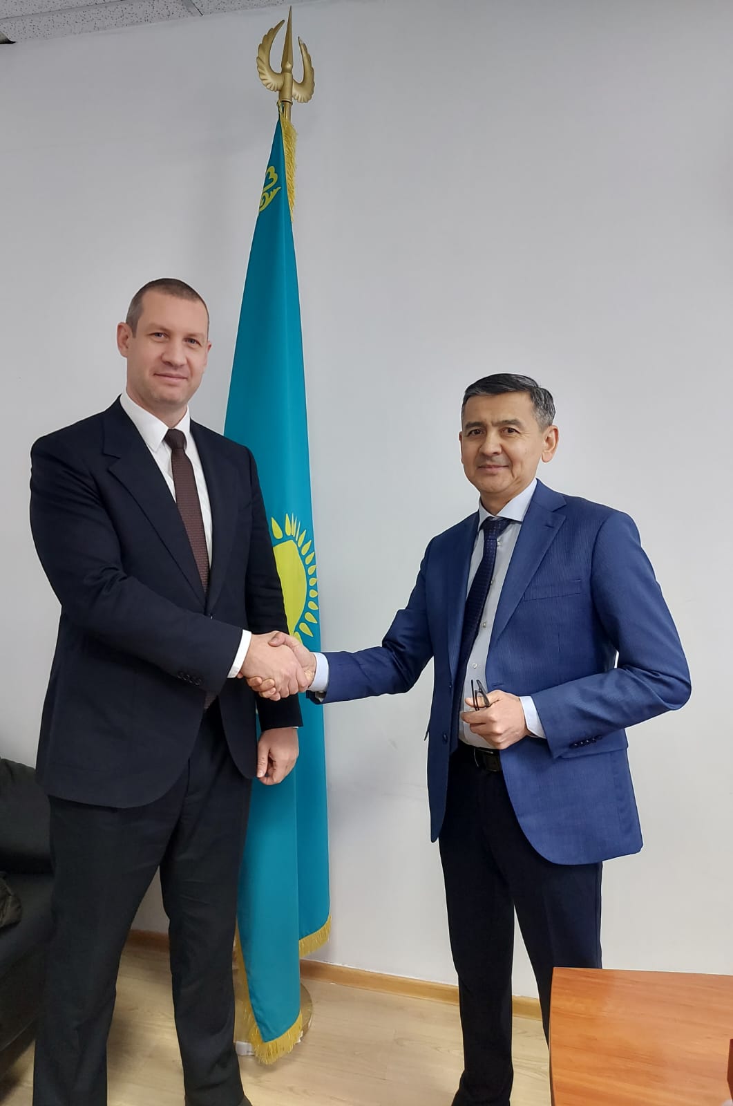 Председатель Комитета регулирования и контроля в сфере социальной защиты населения МТСЗН РК Скуб И.В. представил нового руководителя департамента Айтмагамбетова Аскара Абильдаулы