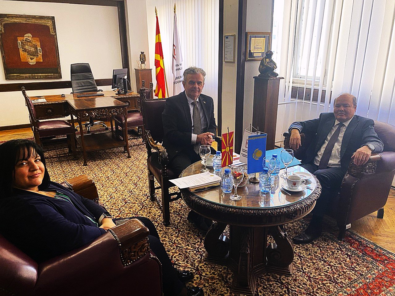 Қазақстан Елшісінің Солтүстік Македония Экономикалық  палатасының басшылығымен кездесуі туралы