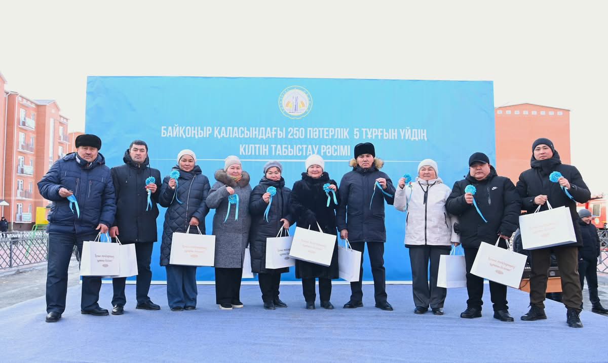 Байқоңыр қаласы тұрғындарына 250 пәтерлік 5 тұрғын үй табысталды