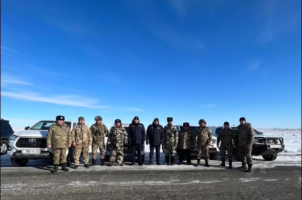 Проведены биотехнические мероприятия на путях миграции сайгаков в зимний период