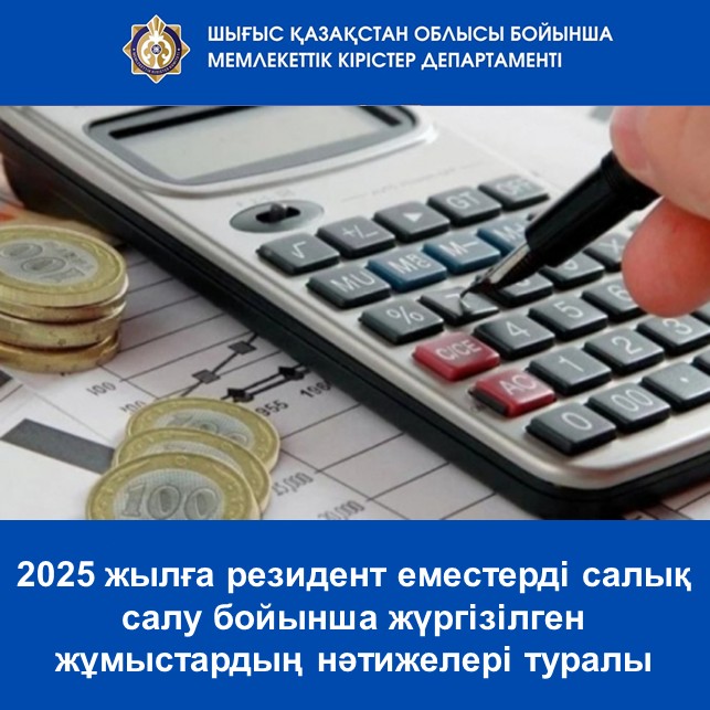 2025 жылға резидент еместерді салық салу бойынша жүргізілген жұмыстардың нәтижелері туралы