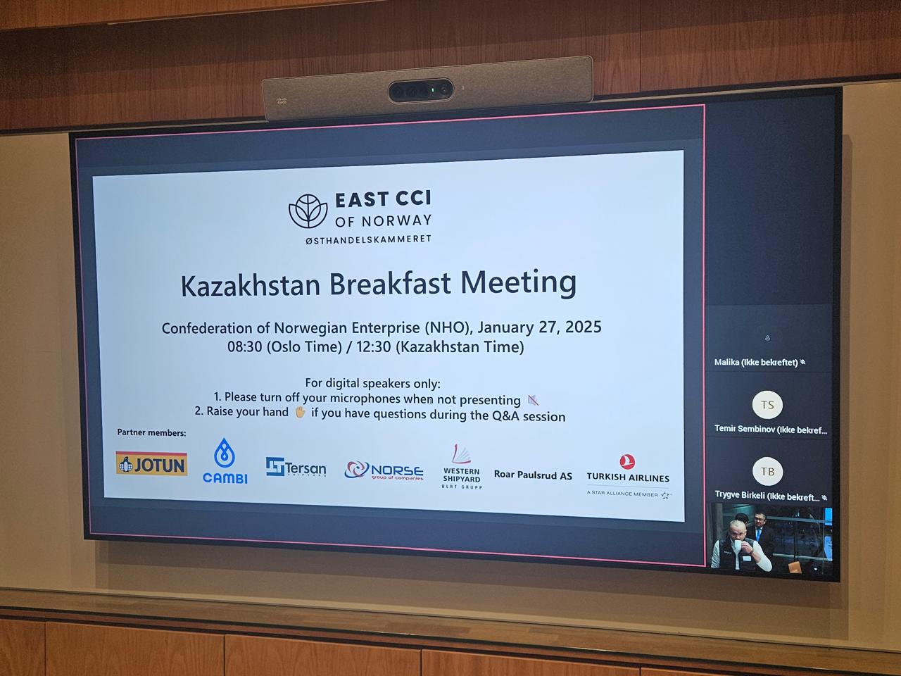 Норвегияда Қазақстанның экономикалық мүмкіндіктері таныстырылды