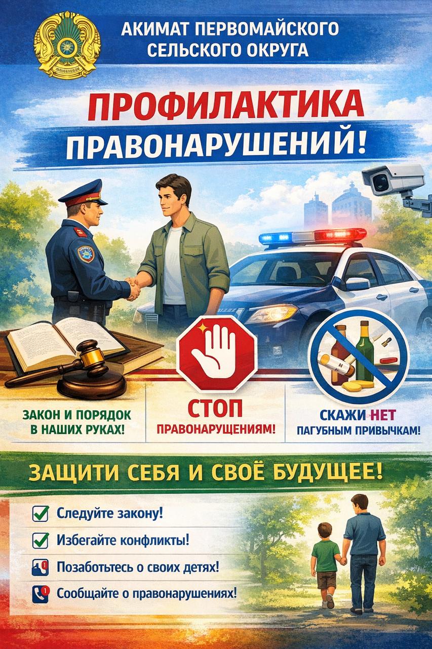 2026 жылғы 2 наурызда "құқық бұзушылықтың алдын алу туралы"Қазақстан Республикасының Заңы күшіне енеді